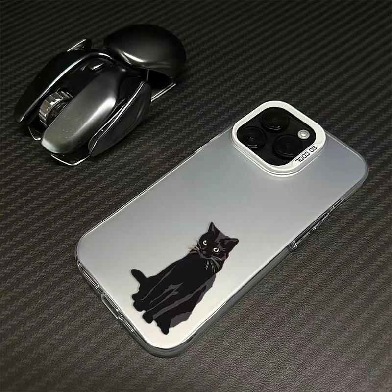 Black Cat Pattern Phone Case For iPhone 11 12 13 14 15 16 17 XS XR X 12 13 Plus Pro Max SE series Anti fall durable beautiful gorgeous