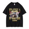 Winners Never Quit Funny Gambling Meme T Shirt Unisexs Vintage High Quality Fashion Unisex Tshirts Casual Cotton Oversized Tshirt