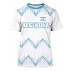 Maglietta Uomo Stampa 3D Bandiera Squadre Nazionali di Calcio Argentine 3 Stelle Sole di Maggio Stile Maglie Sportive Patriottiche Manica Corta