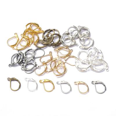 10pcs/Bag Copper Hypoallergenic Rose Gold French Earring Hooks Wire Ear Clasps Settings Base for DIY Jewelry Making