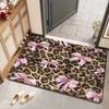Leopard Pattern Doormat Animal Leopard Print Soft Non-Slip Rug Wild Pattern Modern Home Decor Carpet for Living Room