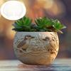 Love Woodpecker Succulent Plant Pot Resin Silicone Mold Couple Bird Relief Plaster Pot Mould Love Bird Relief Pot Gypsum Molds