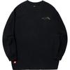 Li Ning Skateboard Series Loose Fit Round Neck Printed Sweatshirt Unisex sweatshirt Black AHSU943-1
