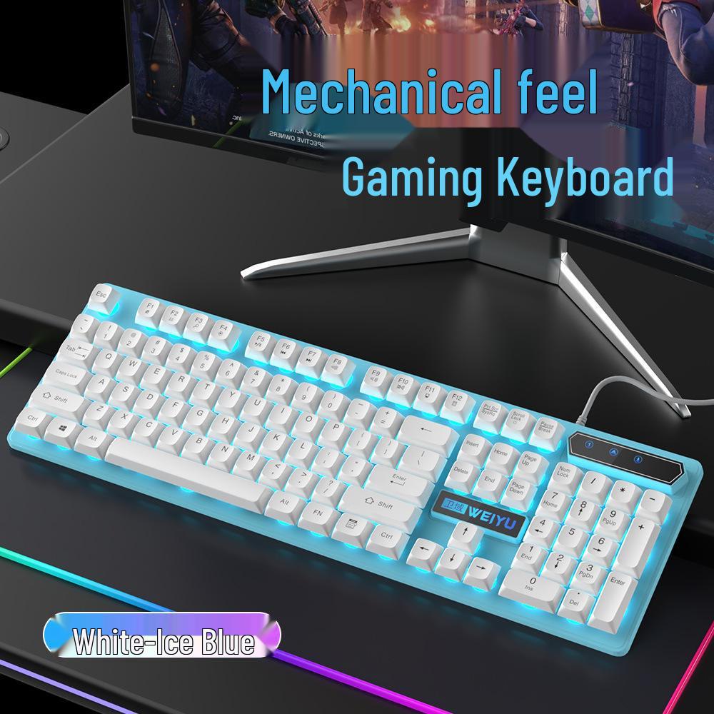 Luminous Wired Keyboard & Mouse Set for Gaming - Mechanical Feel