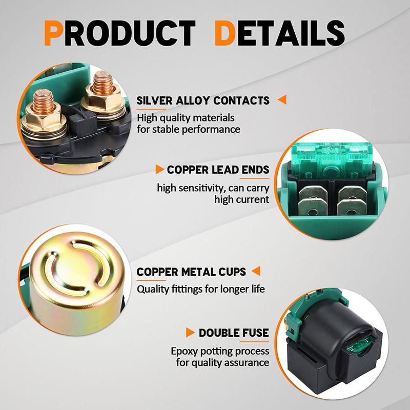 1/2 pcs Motorcycle Parts Starter Solenoid Relay for Suzuki GS500 GSXR600 GSXR750 GSXR1100 for Arctic Cat ATV 350 366 400 450 500