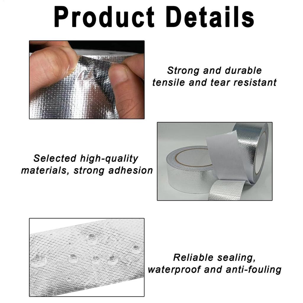 Exhaust pipe heat insulation tape 5cmx20m self-adhesive exhaust pipe sealing tape for Car Motorcycle HVAC Engine