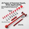 Paintless Dent Removal Kit Carbon Fiber Hammer 20 Interchangeable Heads Aluminum Alloy Auto Body Repair Tool For Car Hail Damage