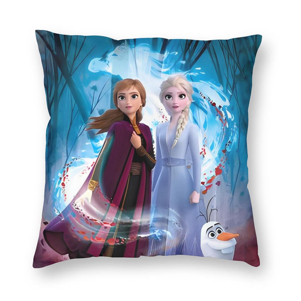 Frozen Princess Elsa  Pillowcase Printed Fabric Cushion Cover Gift Snow Queen Throw Pillow Case Cover Bed Square 18''