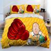 Anime One-Punch Man Saitama Bedding Set,Duvet Cover Comforter Bed Set Quilt Cover Pillowcase,King Queen Twin Size Boys Girls026