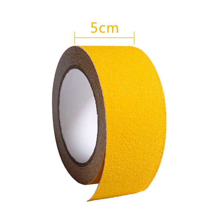 Black & Yellow Extra Adhesive Anti-slip Tape - PVC, Two-color, Frosted, Thickened, Twill Design for Stairs and Steps