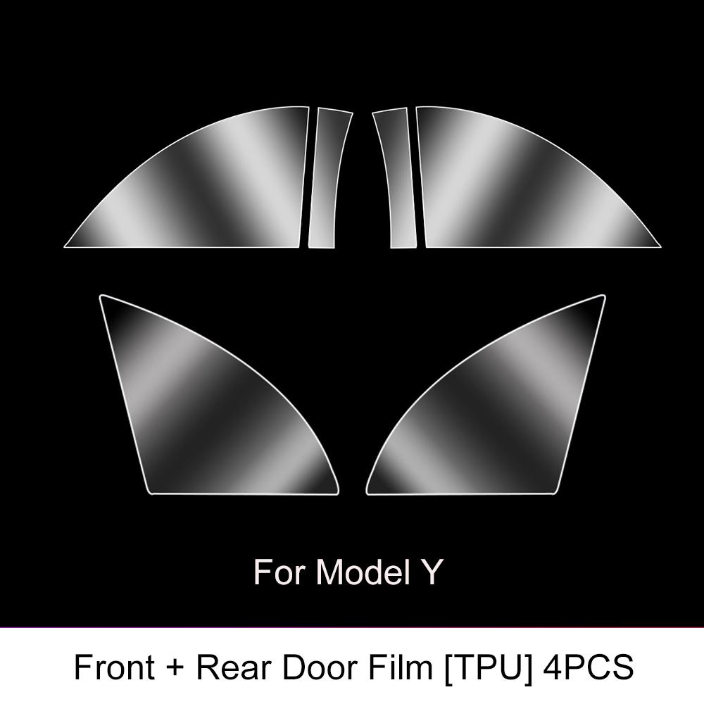 For Tesla Model3/Y 2017-2022 Front Door Rear Door Protective Film Invisible Car Clothing TPU Film Decoration Special Accessories