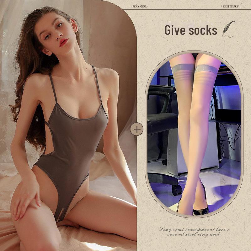 Ye Ting Xiang Sexy One-Piece Backless Open Crotch Lingerie Suit 426