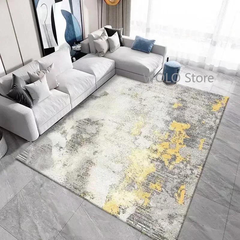 Tapete Nórdico Sala de Estar Mancha de Tinta Tapete Abstrato Grande Decoração de Quarto Tapetes para Casa Lavável Capacho de Entrada Tapete de Banho