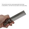 Gentelman Barber Styling Metal Comb Stainless Steel Men Beard Comb Mustache Care Shaping Tools Pocket Size Silver Hair Comb