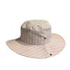 Summer striped bucket hat women outdoor travel sun protection visor hat big brim UV protection hiking hat