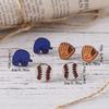 For baseball, baseball cap, gloves, earrings, earrings, sports style, acrylic material, small and exquisite, daily leisure hundred