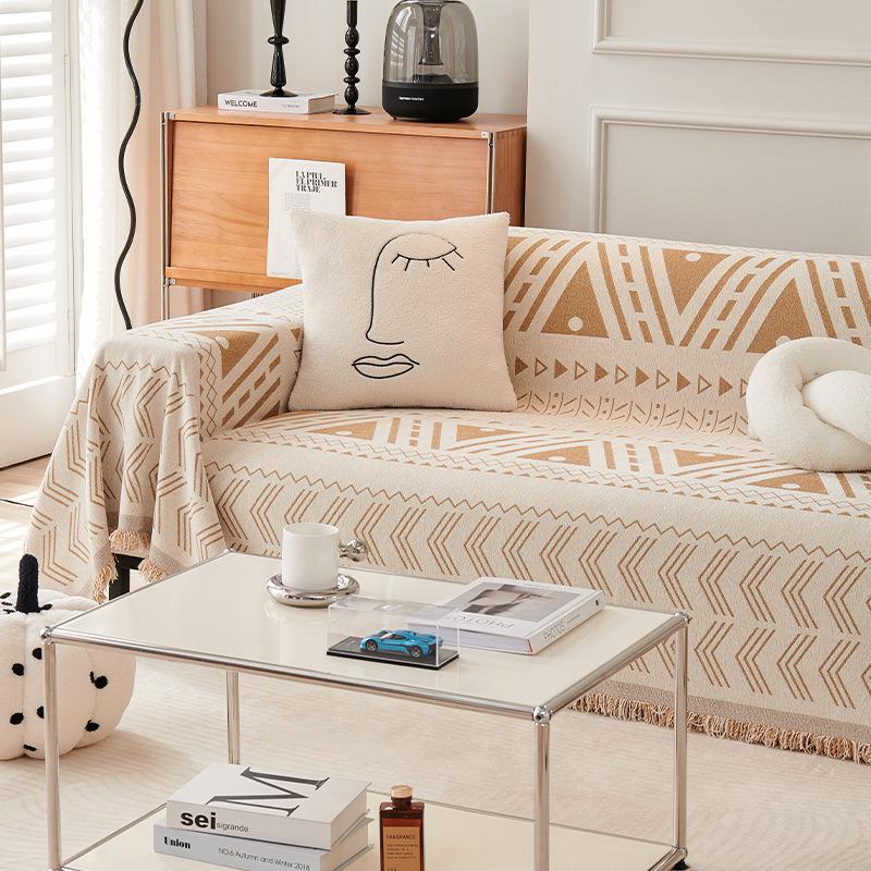 

Новый стильный чехол для дивана-полотенца, тканевый чехол для дивана в американском стиле ретро, ​​полное покрытие, универсальный четырехсезонный чехол для дивана в этническом стиле 180*260cm