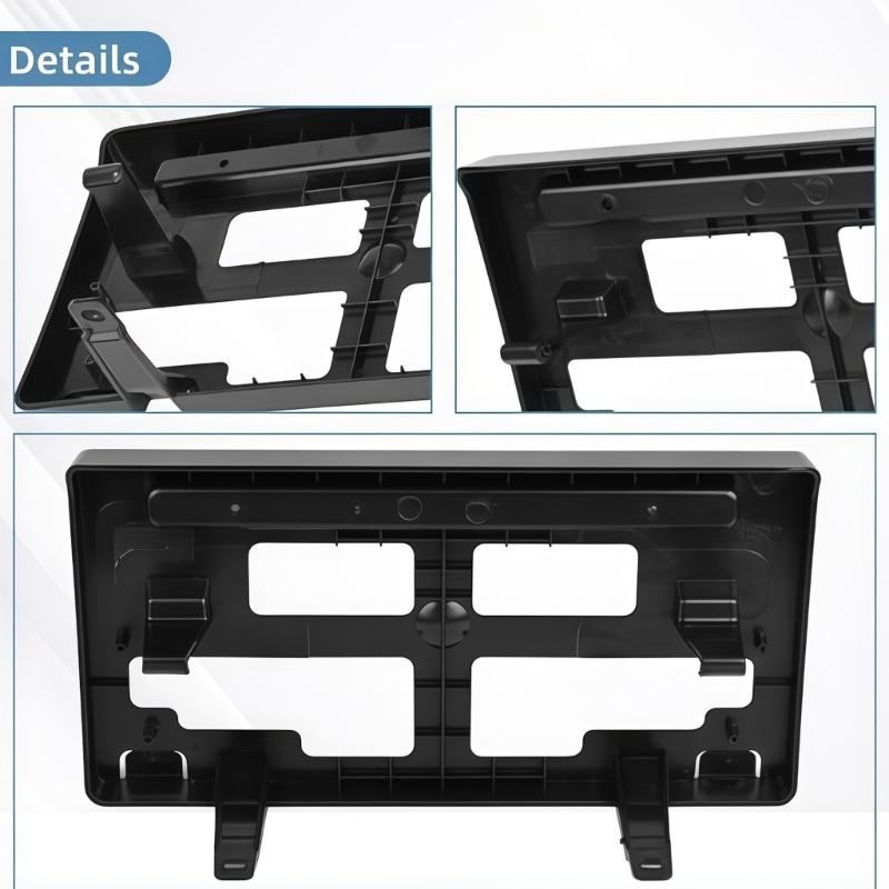 KB3Z17A385A Front License Plate Bracket, Black Plastic Plate Mount for Direct Replacement Service and Vehicle Front Plate Installation