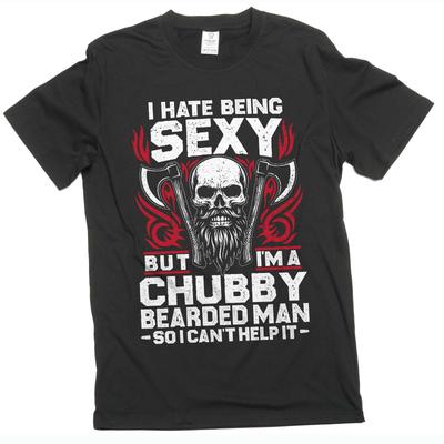 Men's Chubby Bearded Man Tee Father's Day GifT Shirt Mens Womens Tees Top Dad Joke Shirt Husband Gift