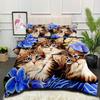 Flower Cat 3d Digital Printingthickened Feather Silk Quilt Cute Pet Cat Fat Quilt