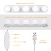 Tomshine Actress LED Mirror Lighting 5 LED Adjustable No Holes Hollywood USB Charging Cable Easy for Beauty and Bathrooms Light, Light, 3-Color +