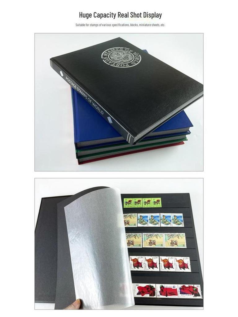 Mingtai Klassisches Philatelie-Album mit großer Kapazität - Briefmarken-Schutzalbum
