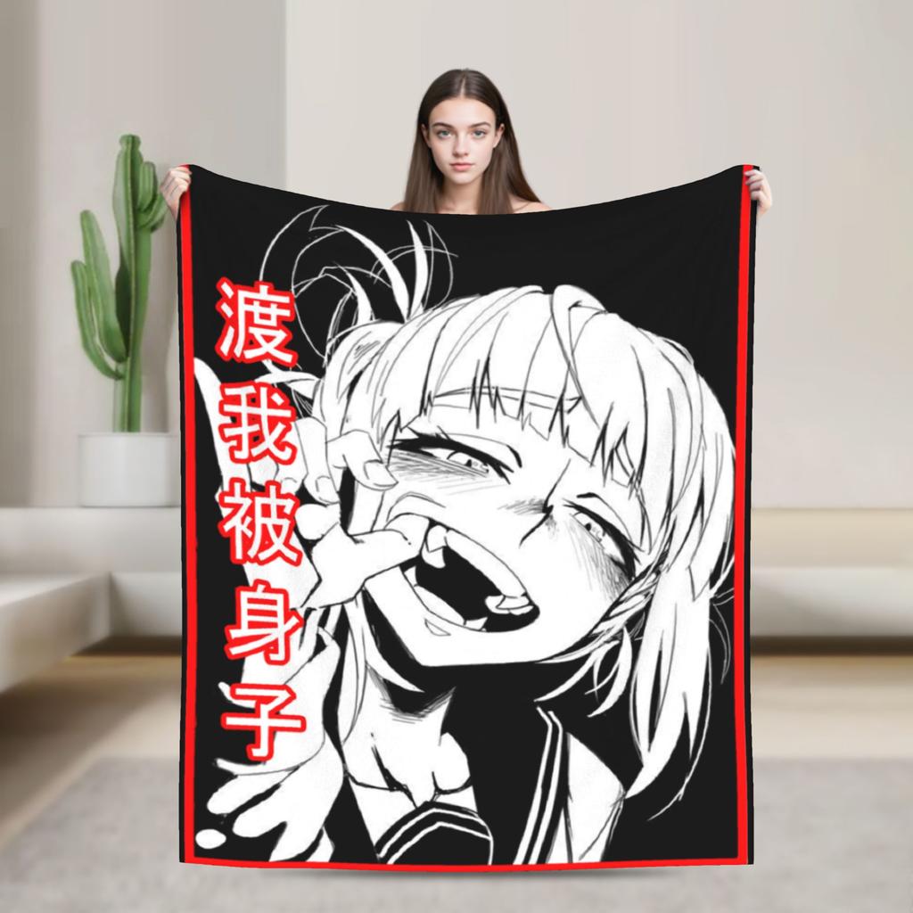 Toga Himiko Manga Blankets Boku No My Hero Academia Fleece Novelty Breathable Throw Blanket for Bedding Lounge Autumn/Winter