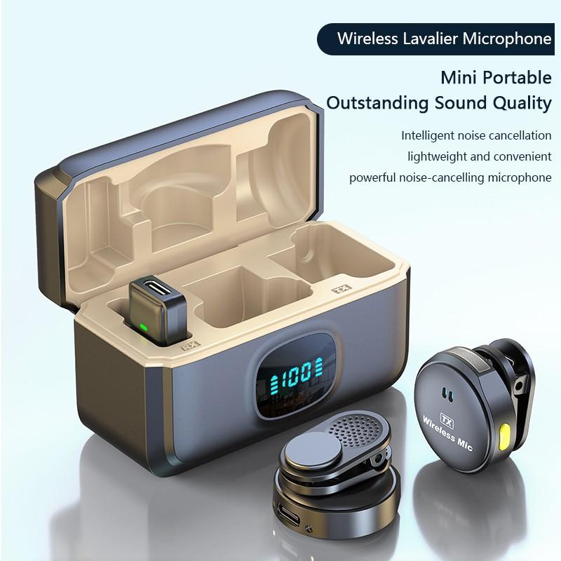 

Беспроводной петличный микрофон с отсеком для цифровой зарядки Беспроводной Bluetooth-микрофон для телефона для живого мобильного интервью Vlog