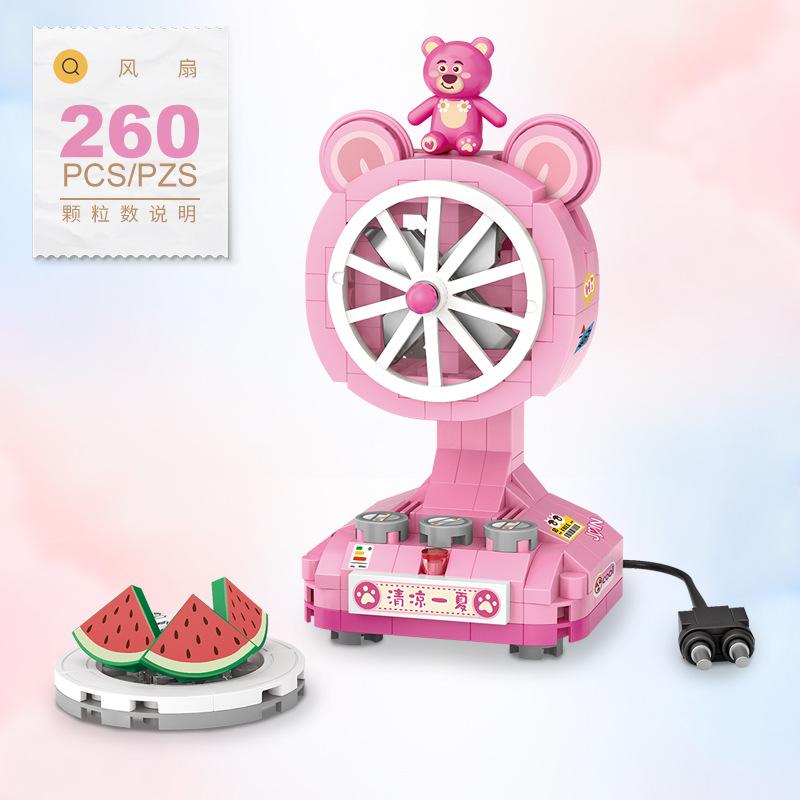 Creative Dessert Electrical Mini Particles, Loz Building Blocks Panda Assembly Decoration,Educational Boys and Girls Kids Toys