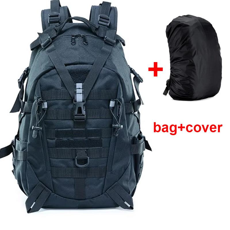 Mochila de Camping para Hombre Bolsas de Viaje Táctica Molle Mochila de Escalada Senderismo Exterior Reflectante Hombro Pesca Bolsa para Portátil