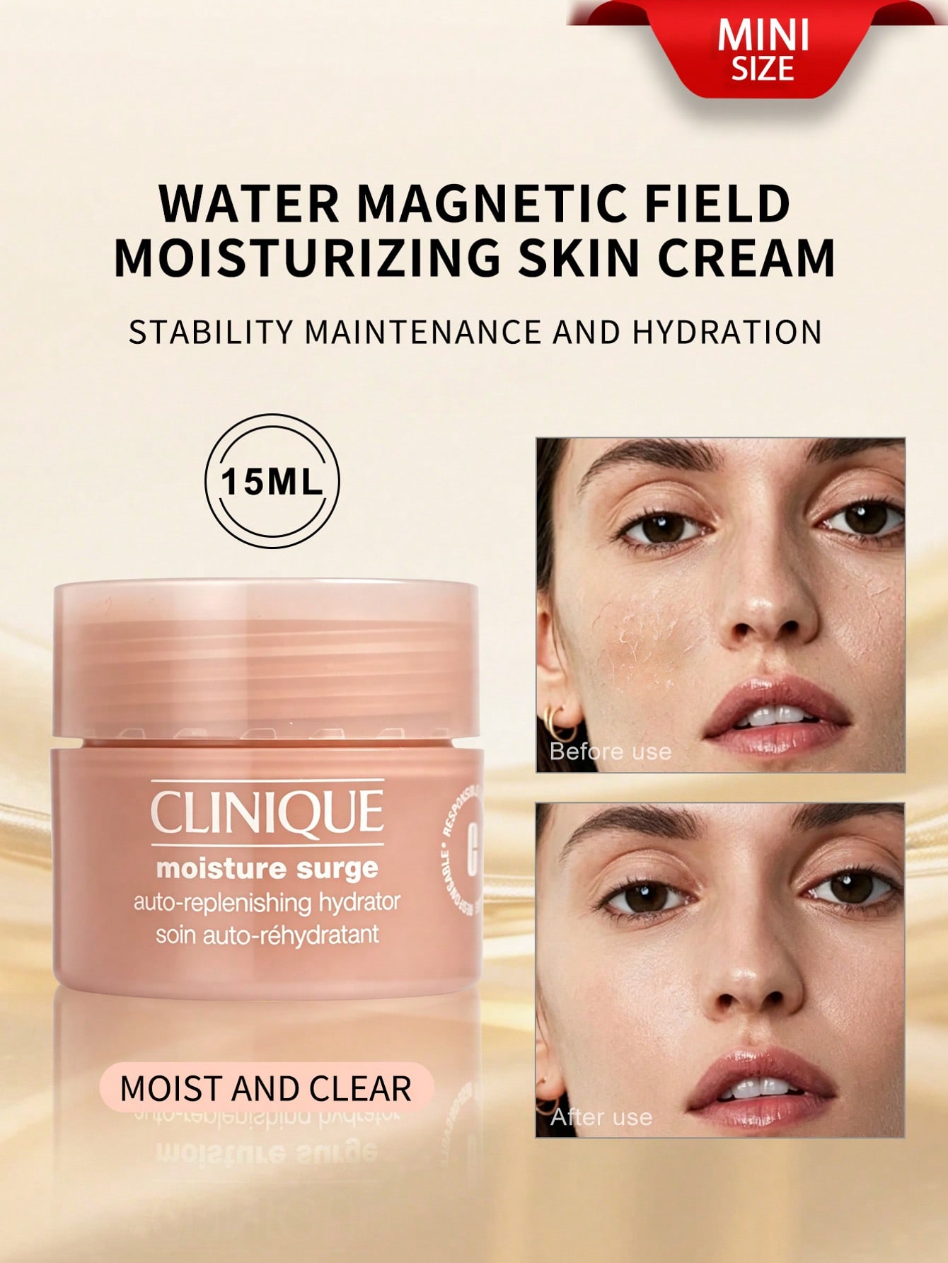 Clinique Moisture Surge Авто-восполняющий увлажняющий лосьон 15 мл / 0,5 унции mini 15ml