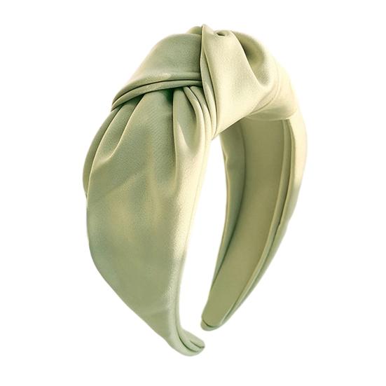 

Women Headband Bowknot Decor Pure Color Hair Hoop Lightweight Versatile Hair Decoration Hair Accessories світло-зелений колір