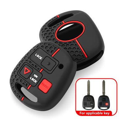 3 Tasten Silikon Autoschlüssel Fob Fall Abdeckung Haut Für TOYOTA CAMRY RAV4 PRADO COROLLA AVENSIS LAND CRUISER YARIS Für Lexus