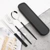 Gold Geschirr Set Reise Camping Besteck Gabel Löffel Stäbchen Set Geschirr Mit Tragbare Box Edelstahl Besteck Set