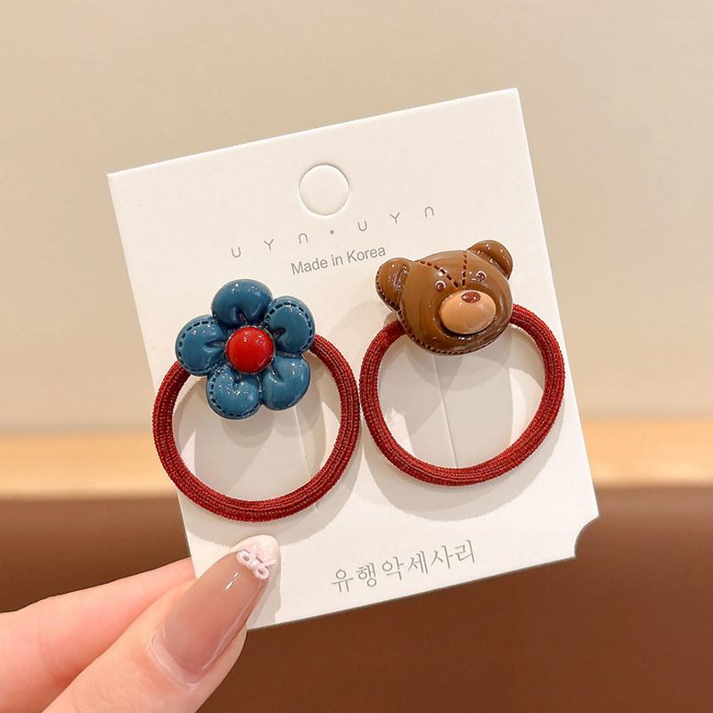 Children's Red Cartoon Rubber Band, Less Hair Volume, Small Tweet Mini Hair Rope, Hair Accessories Headrope