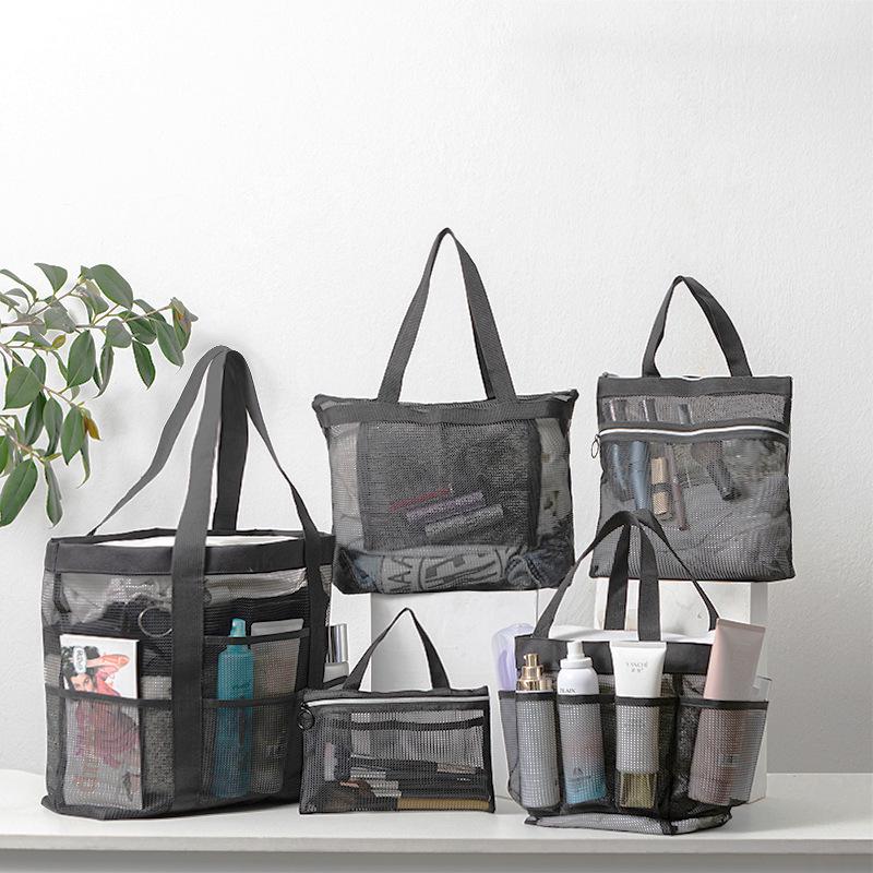 Portable Multi-Pocket Mesh Beach and Travel Bag