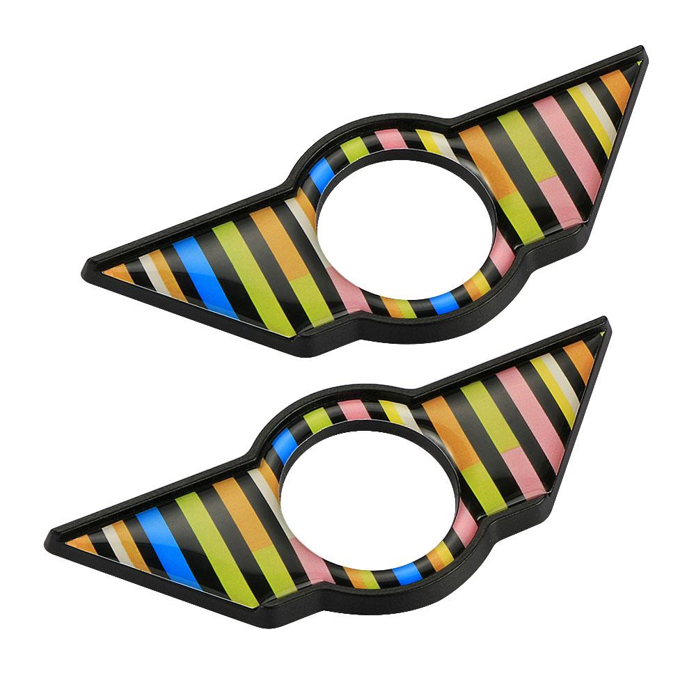 

2Pcs Car Interior Door Pin Lock Wing Emblem Badge Sticker For Mini Cooper Clubman S R50 R53 R55 R56 F54 F55 F56 F60 Countryman