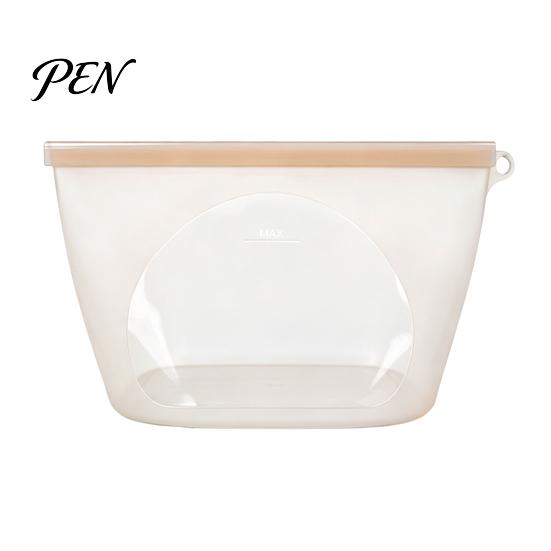 Reusable Dry Goods Storage Pouches Silicone Food Bag, Double Sealing Keeping Leak-proof Portable Hanging Bags Food-Grade Container, Heat Resistant