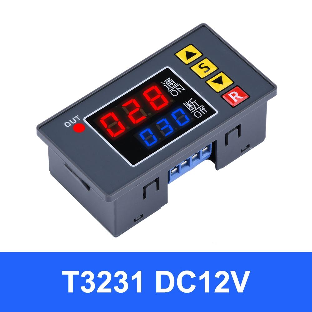 T3231 110V-220V 12V/24V Digital Time Delay Relay LED Cycle Timer Control Switch Adjustable Timing Relay Time Delay Switch