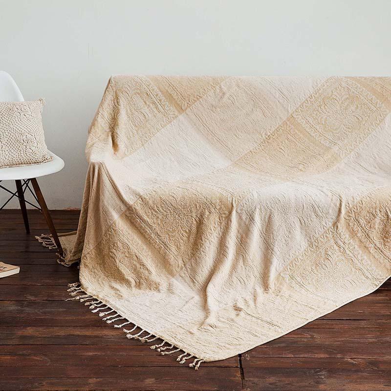 Coperta Plaid in Tessuto Cinigliato Stile Sud-Est Asiatico per Divano