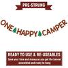 One Happy Camper Banner - Forest Safari Baby Shower Decor, Adventure Camping Party Decor, Camping 1st Birthday Party Decorations Brown Glitter