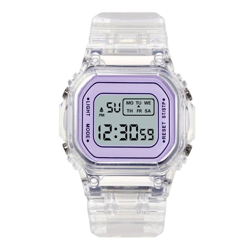 Transparent Watchband Digital Watch Clock Wristwatches Fashion Electronic Watches