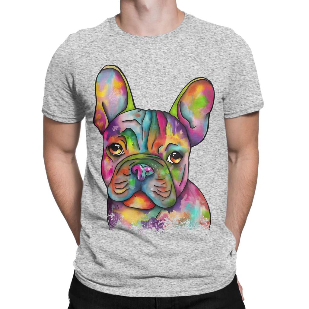 French Bulldog Colorful Novelty 100 Cotton TShirt French Bulldog Tees Tops For Unisex