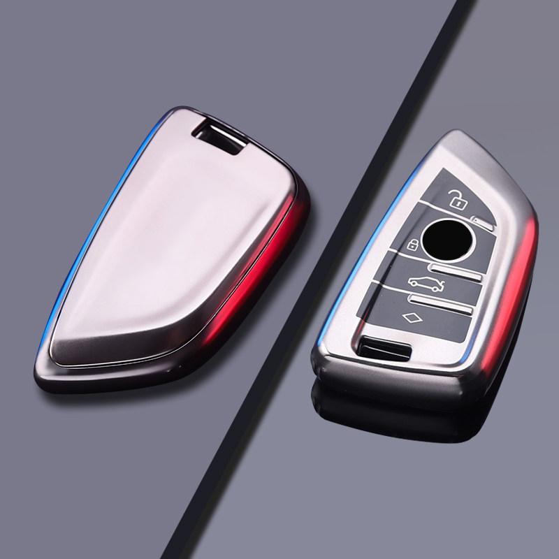 Metallic Gray Tpu For Bmw F20 G20 G30 X1 X3 X4 X5 G05 X6 X7 G11 F15 F16 G01 G02 F48 Remote Smart Car Key Case Cover Fob Holder