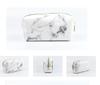 Pink PU Marble Pattern Women Cosmetic Bag Multifunction Toiletries Organize Storage Handbag Female Waterproof Makeup Case