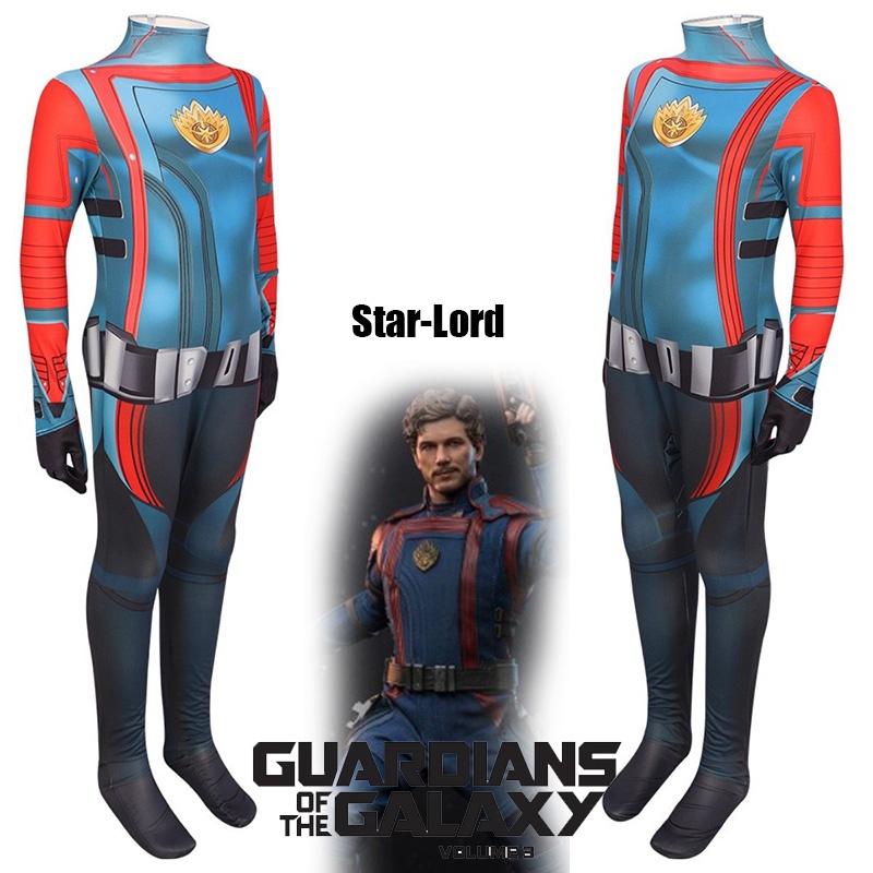 Mangguo Milky Silk Star-Lord Kostüm Jumpsuit für Cosplay und Halloween, inspiriert vom Streetstyle