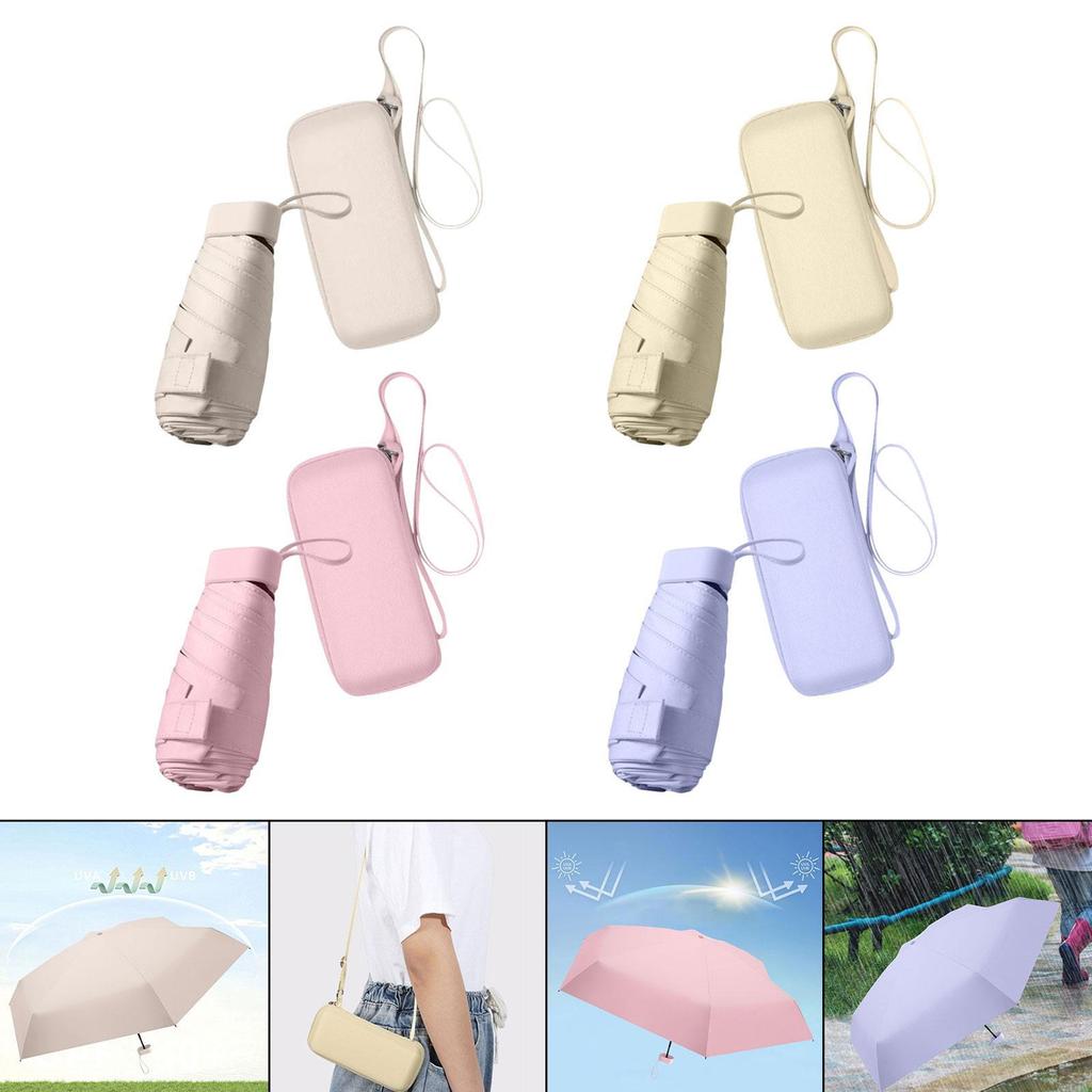 Folding Umbrella Compact Fashion Easy to Storage Windproof Sun Protection Travel for