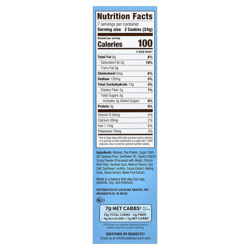 Catalina Crunch Sandwich Cookie, Chocolate Vanilla, 14 Cookies, 168 G (5.9 Oz)