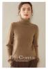 Women's High-Neck Cashmere Sweater, 2024 Autumn/Winter Thick Wool Pullover, Loose Slimming Base Layer