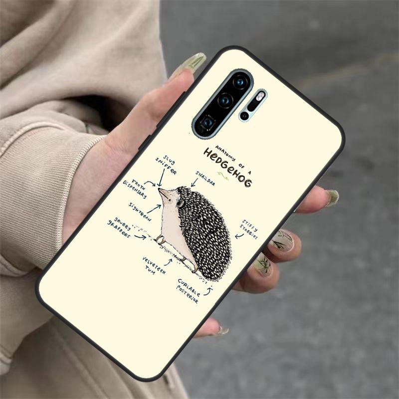 Hedgehog Case For Huawei Nova 3i 7i 8i 11i Y60 Y70 Y90 Y61 Y91 10 9 SE 11 Pro P20 P40 P30 Lite Cover